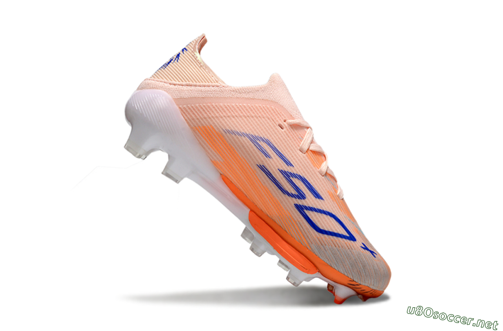 Kids Adidas F50 Elite Lightstrike Pro FG Football Boots - Peach/Coral Burst/Deep Sky Blue 3