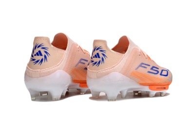 Kids Adidas F50 Elite Lightstrike Pro FG Football Boots - Peach/Coral Burst/Deep Sky Blue
