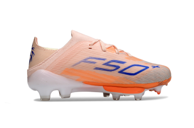 Kids Adidas F50 Elite Lightstrike Pro FG Football Boots - Peach/Coral Burst/Deep Sky Blue