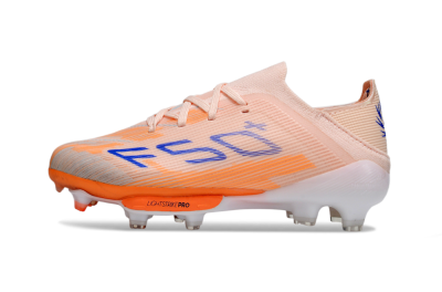 Kids Adidas F50 Elite Lightstrike Pro FG Football Boots - Peach/Coral Burst/Deep Sky Blue