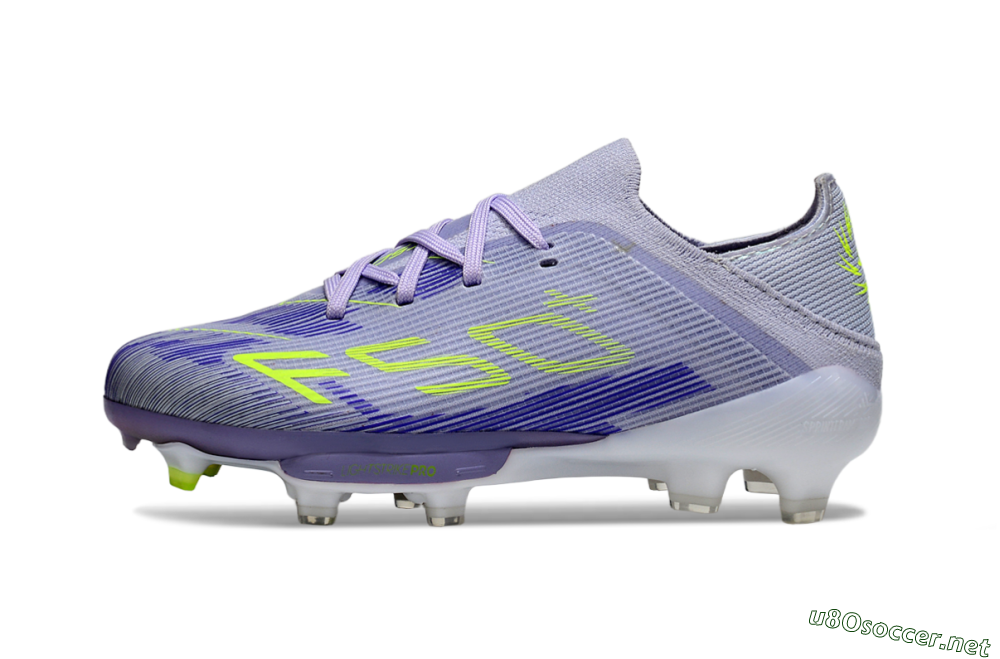 Kids Adidas F50 Elite Lightstrike Pro FG Football Boots - Purple/Electric Yellow/Violet Gradient 2