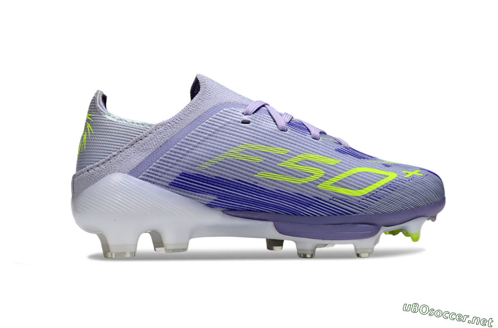 Kids Adidas F50 Elite Lightstrike Pro FG Football Boots - Purple/Electric Yellow/Violet Gradient 6