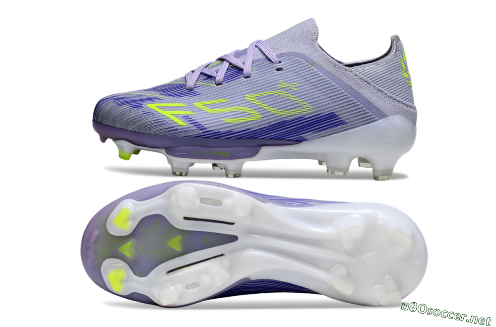 Kids Adidas F50 Elite Lightstrike Pro FG Football Boots - Purple/Electric Yellow/Violet Gradient 1