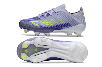 Kids Adidas F50 Elite Lightstrike Pro FG Football Boots - Purple/Electric Yellow/Violet Gradient