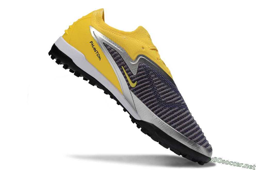 Men's Nike Phantom 6 Low Elite TF Football Shoes - Yellow/Sunshine Yellow/Graphite Gray 4