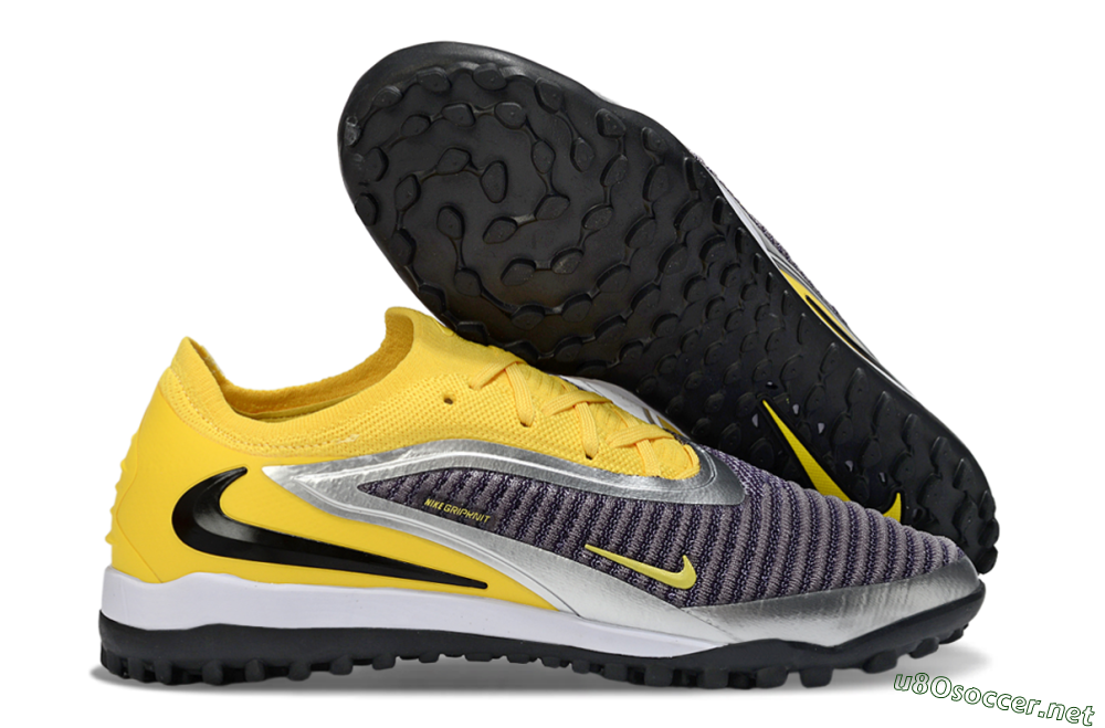 Men's Nike Phantom 6 Low Elite TF Football Shoes - Yellow/Sunshine Yellow/Graphite Gray 2