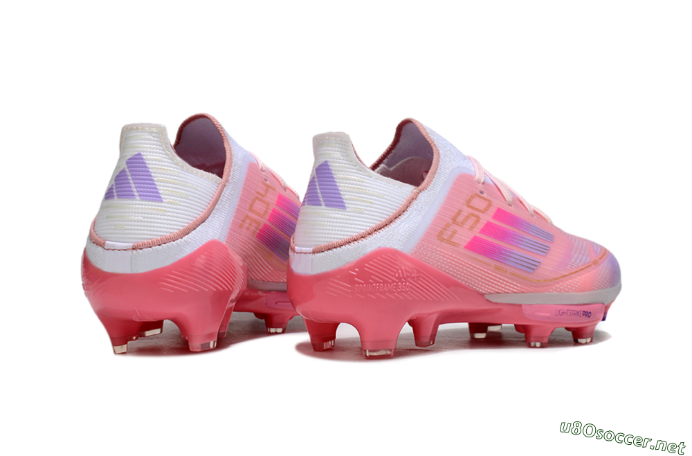 Kids Adidas F50 Elite Lightstrike Pro FG Football Boots - Pink/Soft Pink/Gradient Purple 5