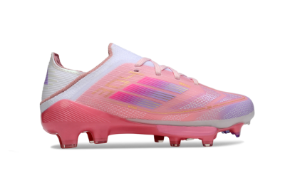 Kids Adidas F50 Elite Lightstrike Pro FG Football Boots - Pink/Soft Pink/Gradient Purple