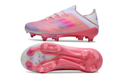 Kids Adidas F50 Elite Lightstrike Pro FG Football Boots - Pink/Soft Pink/Gradient Purple