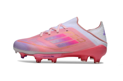 Kids Adidas F50 Elite Lightstrike Pro FG Football Boots - Pink/Soft Pink/Gradient Purple