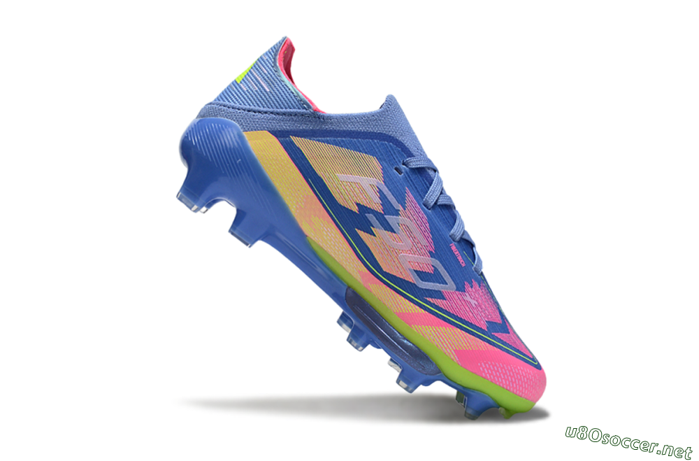 Kids Adidas F50 Elite Lightstrike Pro FG Football Boots - Blue/Pink Lemonade/Lime Twist 3