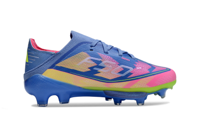 Kids Adidas F50 Elite Lightstrike Pro FG Football Boots - Blue/Pink Lemonade/Lime Twist