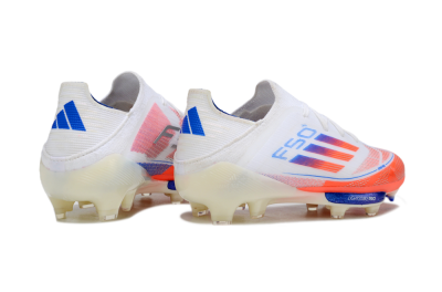 Kids Adidas F50 Elite Lightstrike Pro FG Football Boots - White/Coral/Blue
