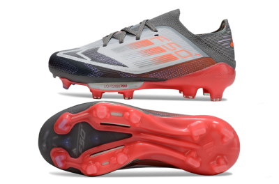 Kids Adidas F50 Elite Lightstrike Pro FG Football Boots - Gray/Electric Pink/Deep Purple