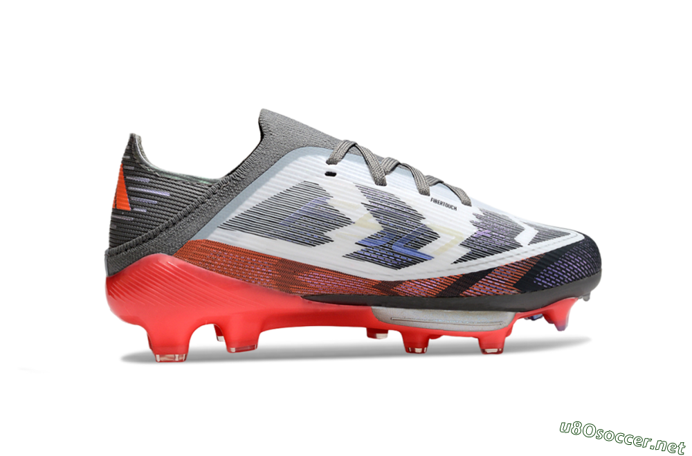 Kids Adidas F50 Elite Lightstrike Pro FG Football Boots - Gray/Electric Pink/Deep Purple 5