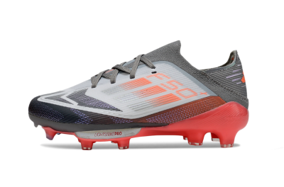 Kids Adidas F50 Elite Lightstrike Pro FG Football Boots - Gray/Electric Pink/Deep Purple
