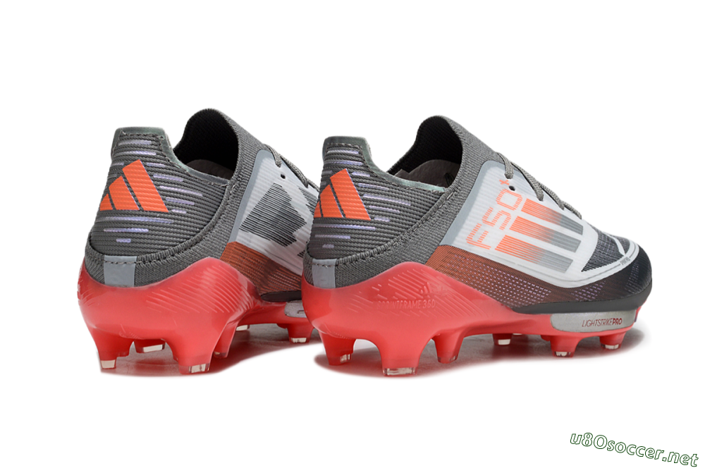 Kids Adidas F50 Elite Lightstrike Pro FG Football Boots - Gray/Electric Pink/Deep Purple 6