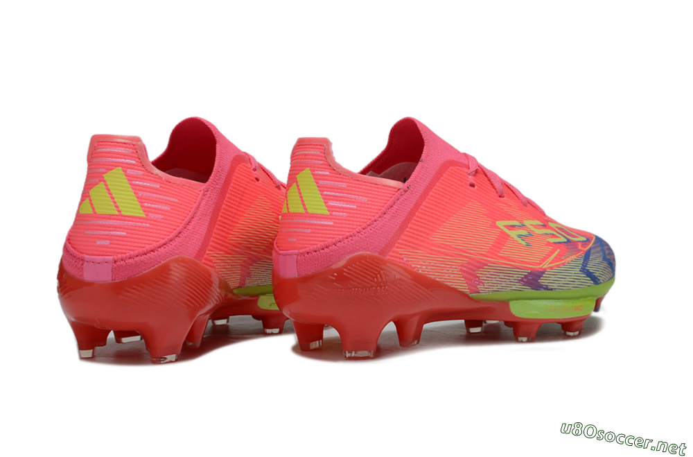 Kids Adidas F50 Elite Lightstrike Pro FG Football Boots - Pink/Neon Green/Flash Red 5