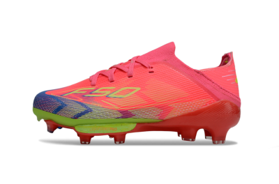 Kids Adidas F50 Elite Lightstrike Pro FG Football Boots - Pink/Neon Green/Flash Red