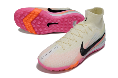 Unisex Nike Air Zoom Mercurial Superfly 10 Elite TF Football Shoes - Cream/Coral Pink/Black