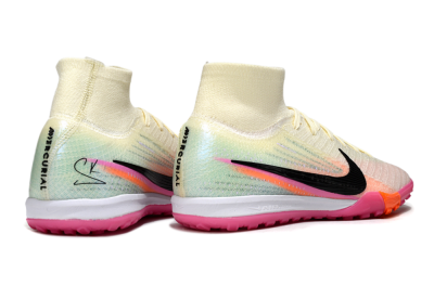 Unisex Nike Air Zoom Mercurial Superfly 10 Elite TF Football Shoes - Cream/Coral Pink/Black