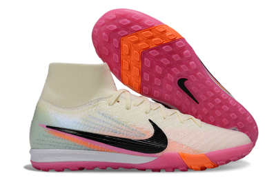 Unisex Nike Air Zoom Mercurial Superfly 10 Elite TF Football Shoes - Cream/Coral Pink/Black