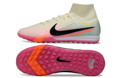 Unisex Nike Air Zoom Mercurial Superfly 10 Elite TF Football Shoes - Cream/Coral Pink/Black