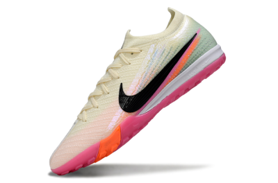 Unisex Nike Air Zoom Mercurial Vapor 16 Elite TF Football Shoes - Cream/Electric Pink/Neon Orange