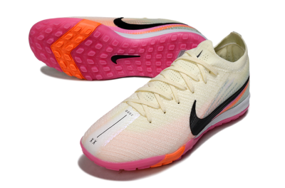 Unisex Nike Air Zoom Mercurial Vapor 16 Elite TF Football Shoes - Cream/Electric Pink/Neon Orange