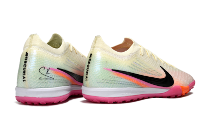 Unisex Nike Air Zoom Mercurial Vapor 16 Elite TF Football Shoes - Cream/Electric Pink/Neon Orange