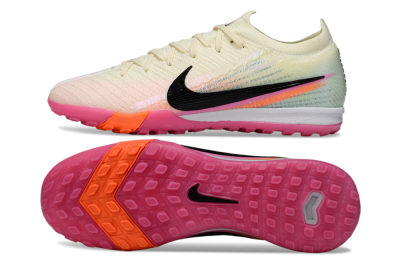 Unisex Nike Air Zoom Mercurial Vapor 16 Elite TF Football Shoes - Cream/Electric Pink/Neon Orange