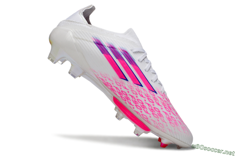 Unisex Adidas F50+ Elite Lightstrike Pro FG Football Boots - White/Fuchsia Pink/Soft Pink 5