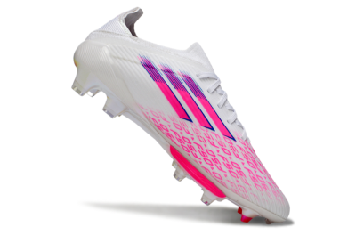 Unisex Adidas F50+ Elite Lightstrike Pro FG Football Boots - White/Fuchsia Pink/Soft Pink