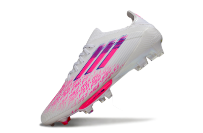 Unisex Adidas F50+ Elite Lightstrike Pro FG Football Boots - White/Fuchsia Pink/Soft Pink
