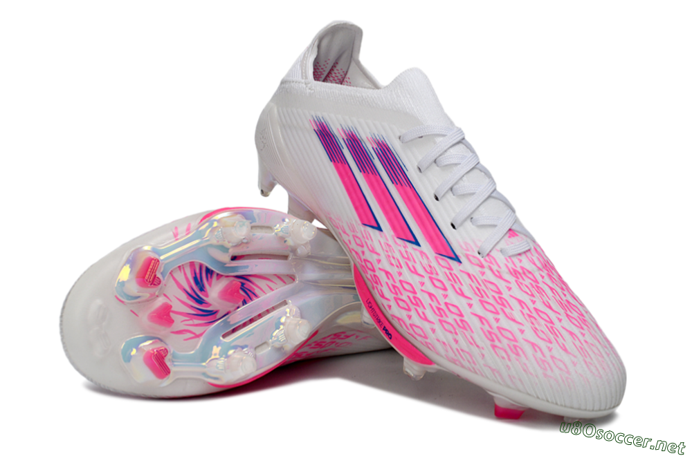 Unisex Adidas F50+ Elite Lightstrike Pro FG Football Boots - White/Fuchsia Pink/Soft Pink 4