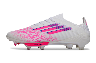 Unisex Adidas F50+ Elite Lightstrike Pro FG Football Boots - White/Fuchsia Pink/Soft Pink