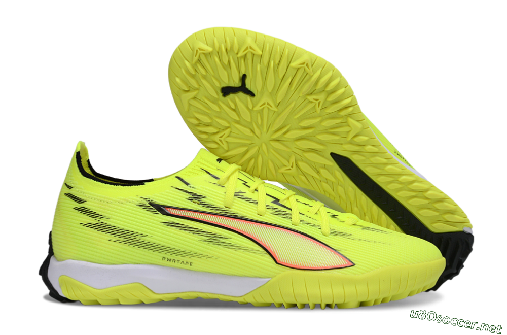 Men's Puma Ultra Ultimate TF Football Shoes - Yellow/Electric Yellow/Crimson Blaze 2