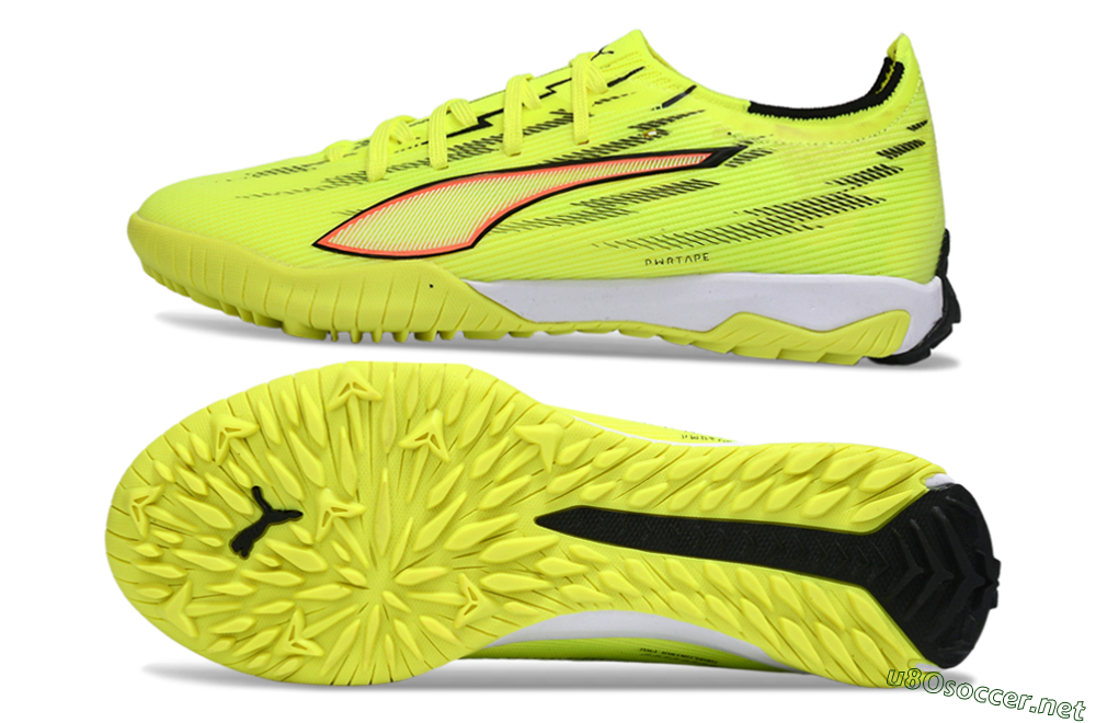 Men's Puma Ultra Ultimate TF Football Shoes - Yellow/Electric Yellow/Crimson Blaze 1