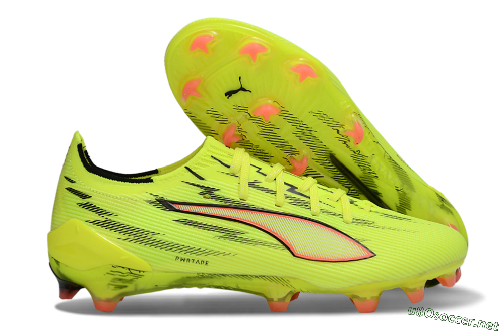 Men's Puma Ultra Ultimate FG Football Boots - Yellow/Bright Lime/Neon Pink 2