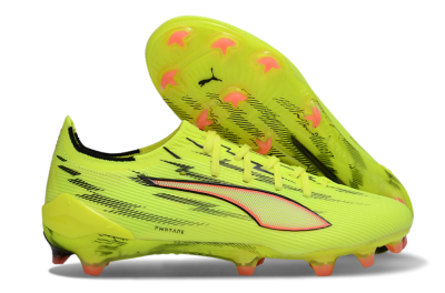 Men's Puma Ultra Ultimate FG Football Boots - Yellow/Bright Lime/Neon Pink