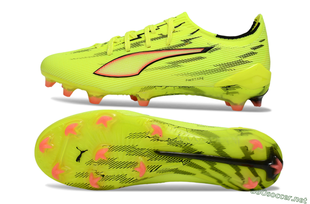 Men's Puma Ultra Ultimate FG Football Boots - Yellow/Bright Lime/Neon Pink 1