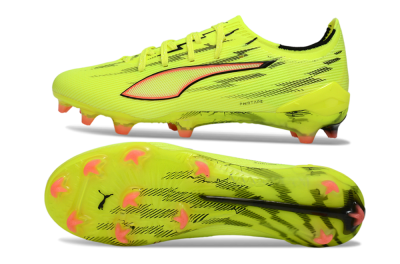 Men's Puma Ultra Ultimate FG Football Boots - Yellow/Bright Lime/Neon Pink