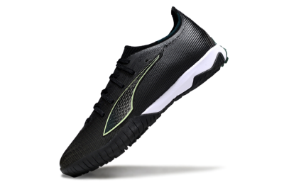 Men's Puma Ultra Ultimate TF Football Shoes - Black/Emerald Glint/White Shine