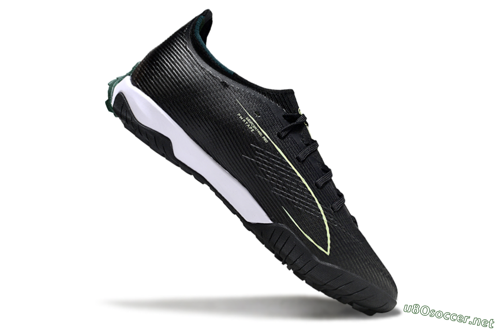 Men's Puma Ultra Ultimate TF Football Shoes - Black/Emerald Glint/White Shine 4