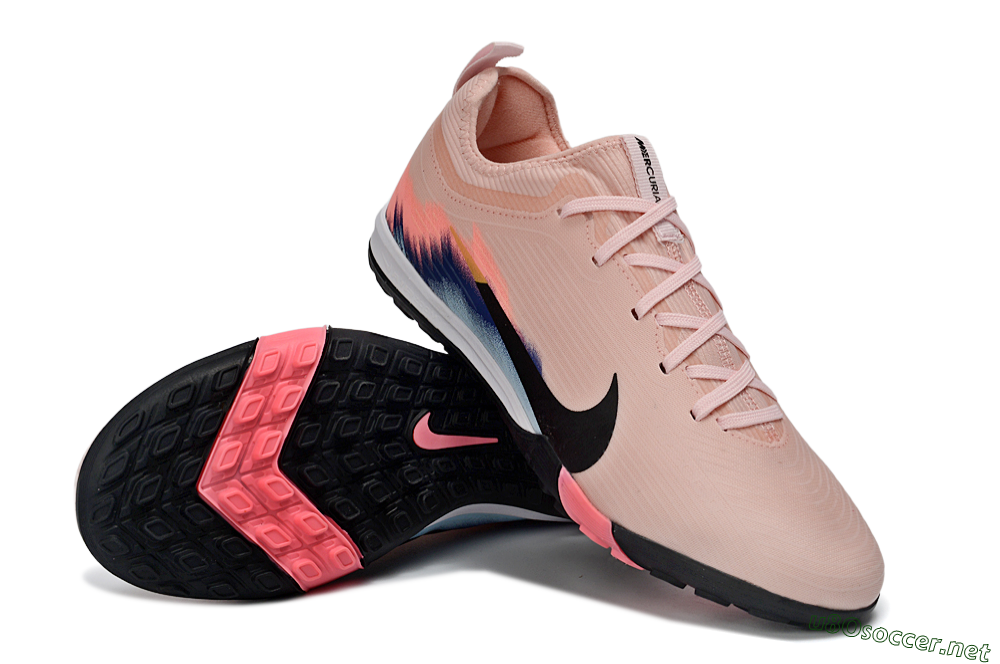 Unisex Nike Air Zoom Mercurial Vapor 16 Pro TF Football Shoes - Pink/Soft Coral/Black 6