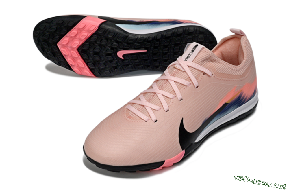 Unisex Nike Air Zoom Mercurial Vapor 16 Pro TF Football Shoes - Pink/Soft Coral/Black 3