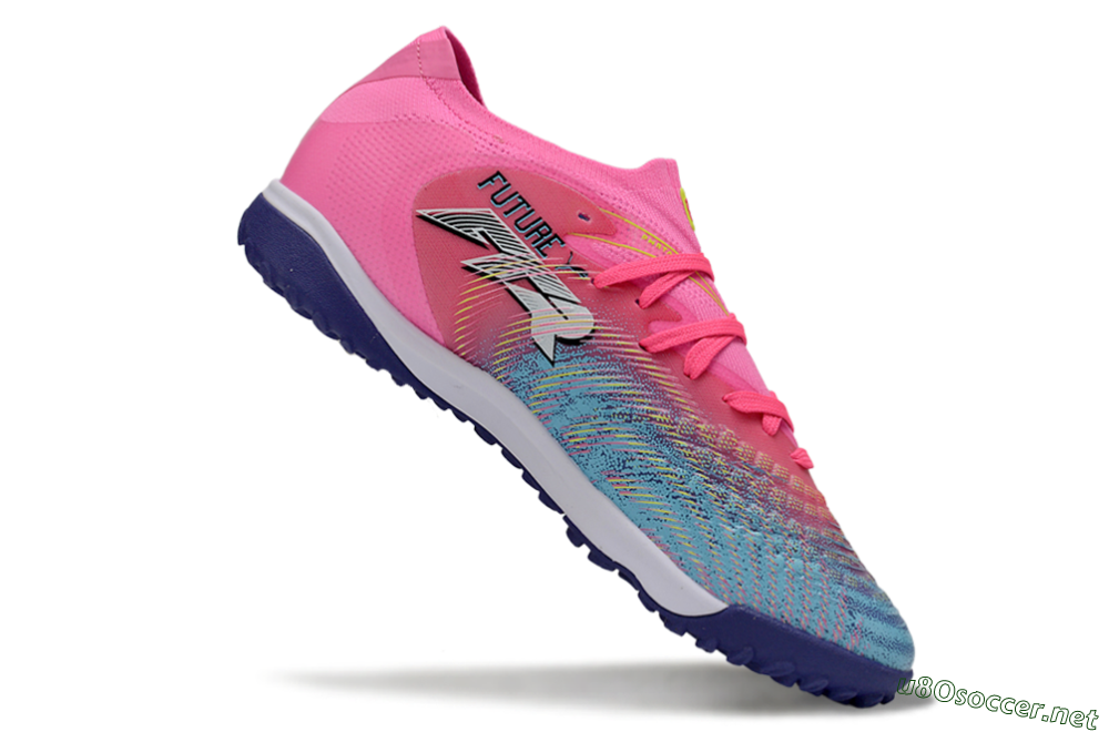 Men's Puma Future 8 Ultimate TF Football Shoes - Pink/Electric Pink/Dark Blue 4