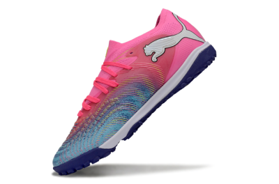 Men's Puma Future 8 Ultimate TF Football Shoes - Pink/Electric Pink/Dark Blue