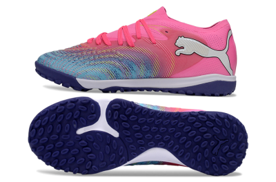 Men's Puma Future 8 Ultimate TF Football Shoes - Pink/Electric Pink/Dark Blue