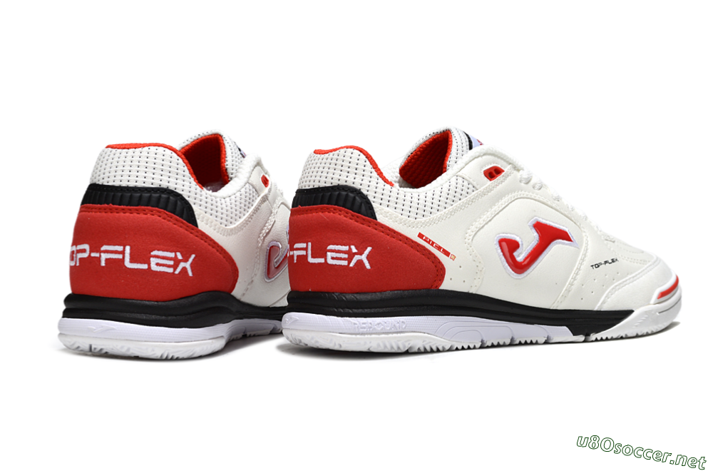 Men's Joma Top Flex IC Football Shoes - White/Vibrant Red/Black 6